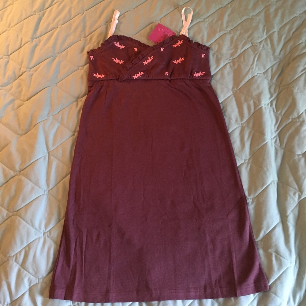 Women's Purple Nightgown with Pink Accents